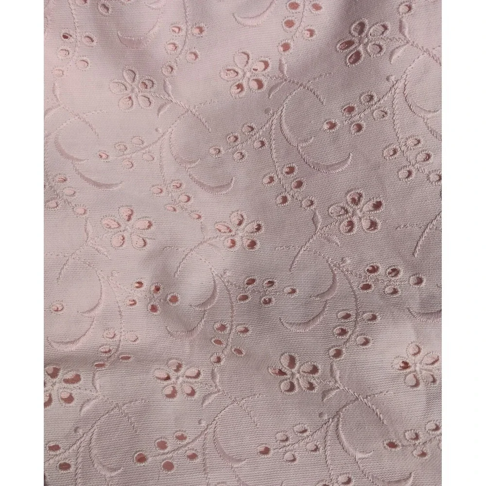 Broderie Anglaise Fabric Pink Floral Cotton By The‎ Yard 36